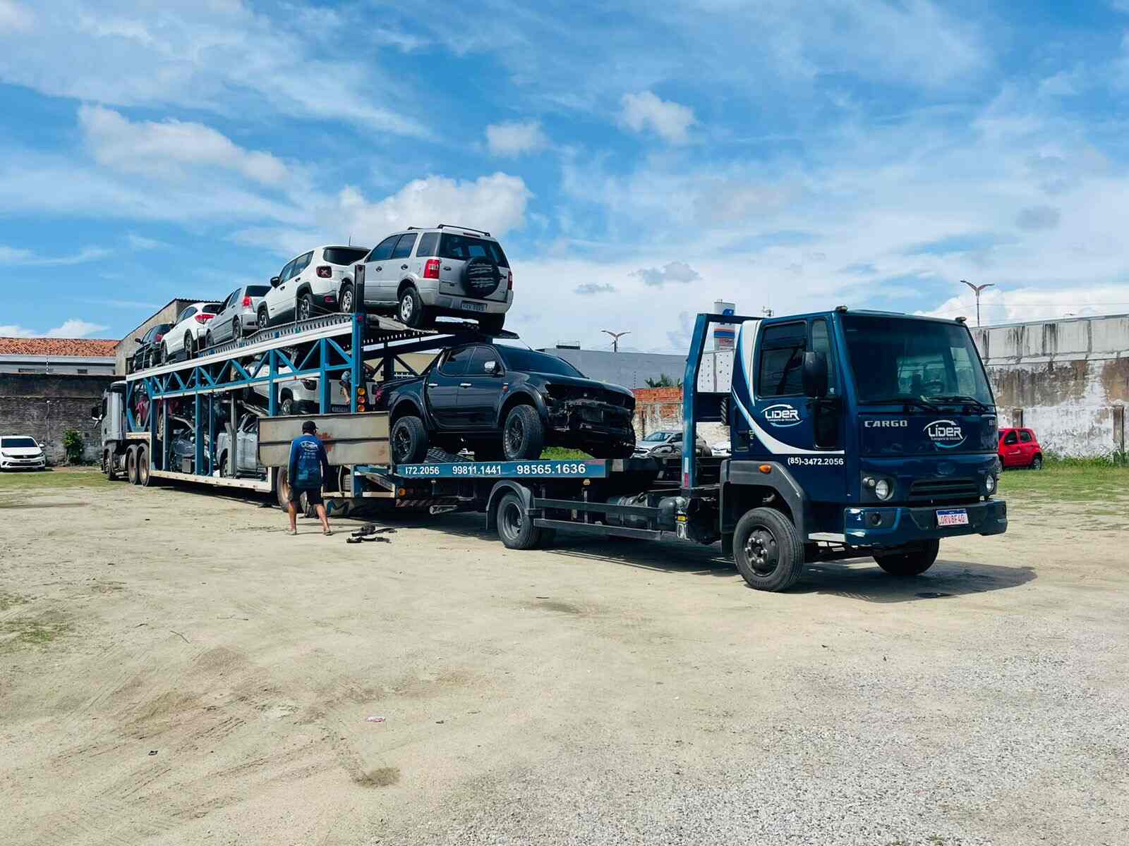 veiculo cegonha usado para transportar veiculos para o nordeste